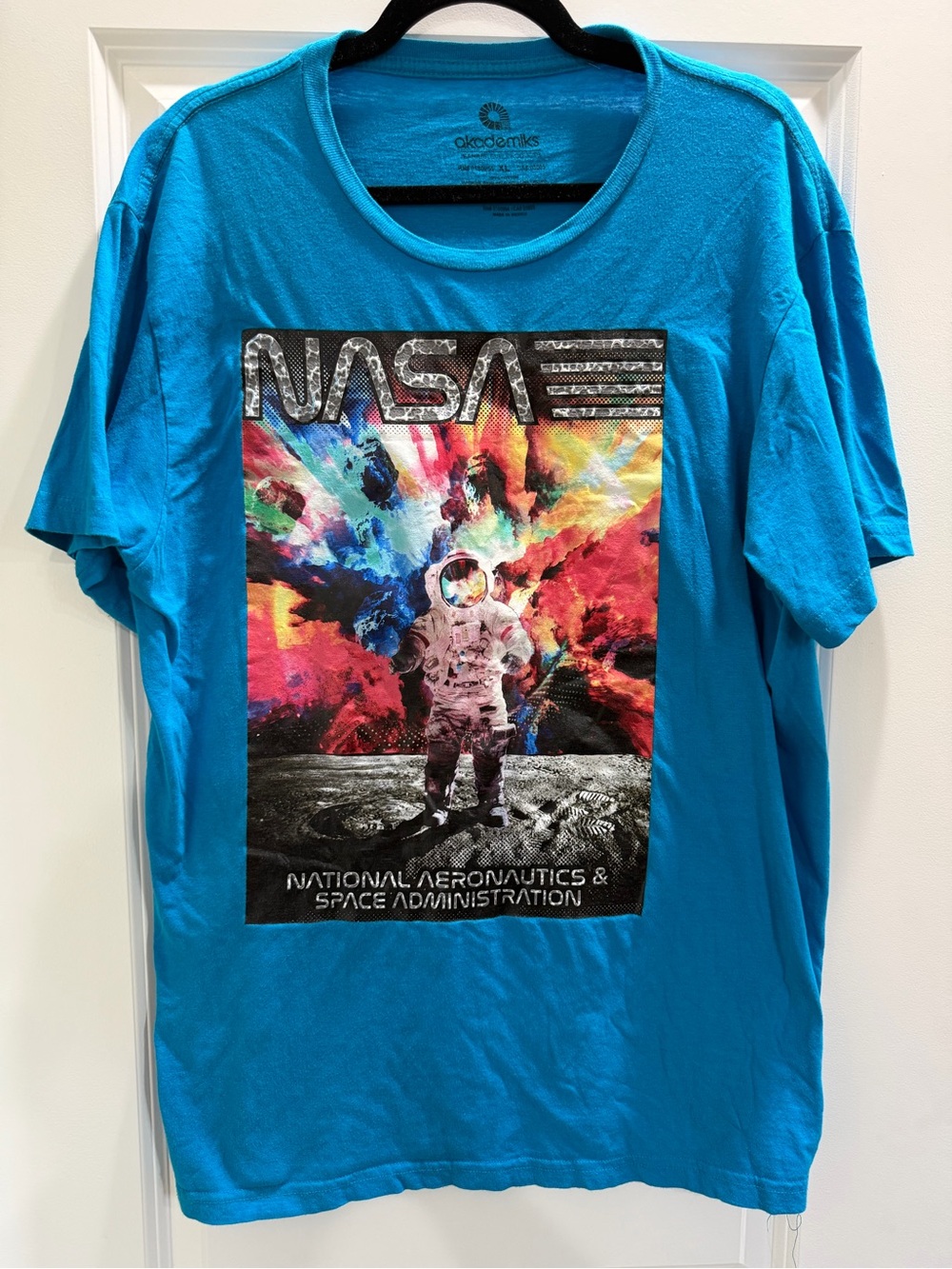 Akademiks Turquoise NASA Graphic Short Sleeve Tee